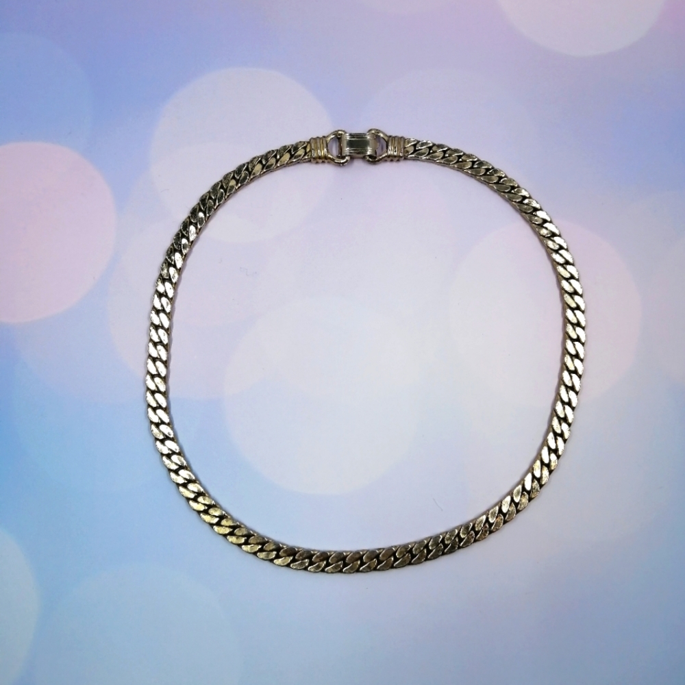 Coro Vintage 1970's Gold Chain Choker Necklace